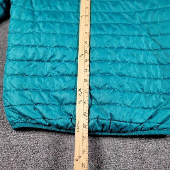 REI Co-op Jacket Boys Medium Teal Hooded Insulated Puffer Polyester Winter - Picture 3 of 9